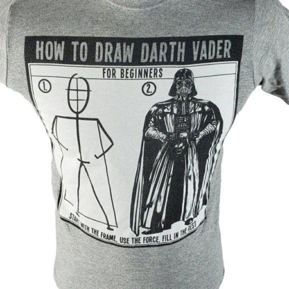 Star Wars Gray Darth Vader Mens small‎ tee shirt - Picture 1 of 10